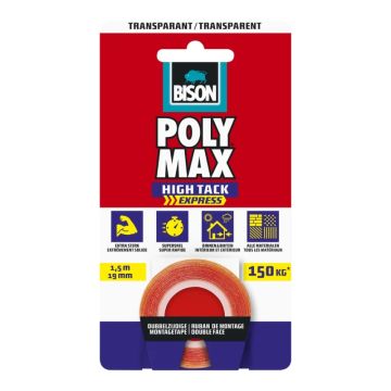 Polymax high tack montagetape transparant