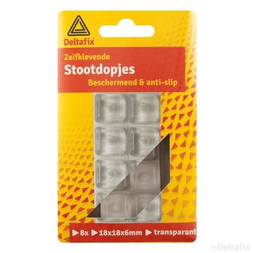 STOOTDOPJES 18X18X6MM 8-ST TRANSPARANT