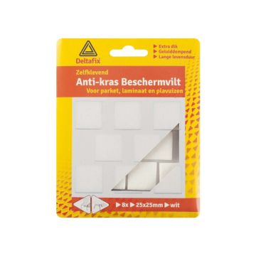 Deltafix anti-krasvilt vierkant 25 mm wit 8-stuks 719
