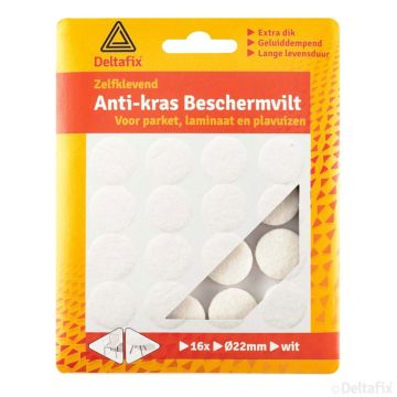 ANTI-KRASVILT ROND 22MM WIT 16-ST