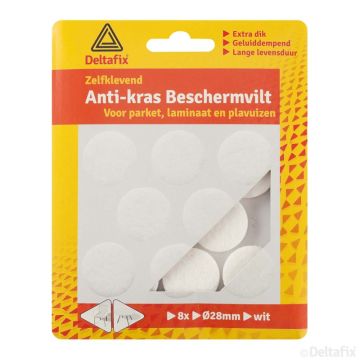 ANTI-KRASVILT ROND 28MM WIT 8-ST