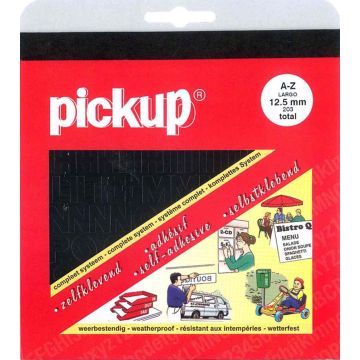 PLAKLETTERS 12.5 MM ZWART 203-STK