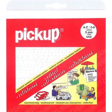 PLAKLETTERS/CIJFERS WIT 5MM 1023-STK