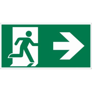 BORD VLUCHTWEG 15X30 RECHTSAF