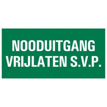 BORD VLUCHTWEG 15X30 NOODUITG.VRIJLATEN