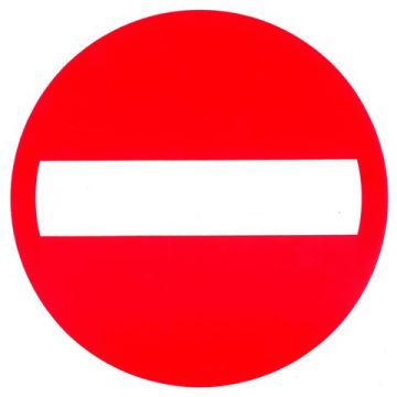BORD ROND 180MM 'VERBODEN DOORGANG'