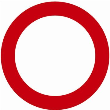 BORD ROND 300MM 'VERBODSBORD ALGEMEEN'