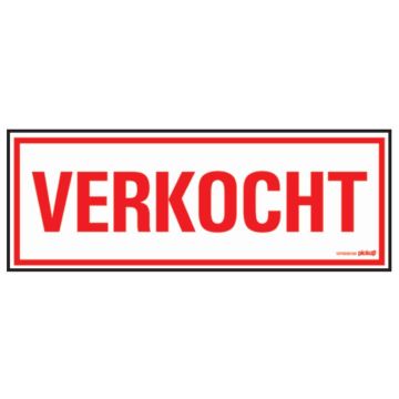BORD 330X120MM 'VERKOCHT'