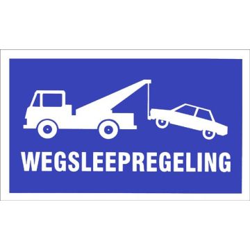 BORD 330X200MM 'WEGSLEEPZONE' NL TEKST