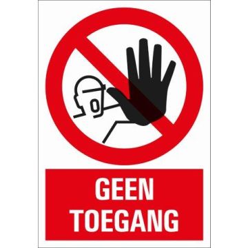 BORD COMBI 23X33 GEEN TOEGANG