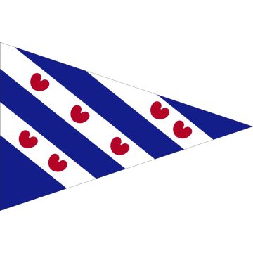 friese puntvlag op de boot