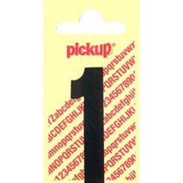 PLAKCIJFER 1 90 MM ZWART NOBEL