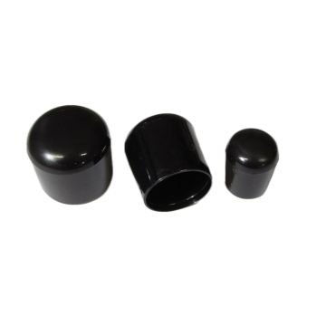 STOELDOP 24 MM ROND ZWART ZWAAR