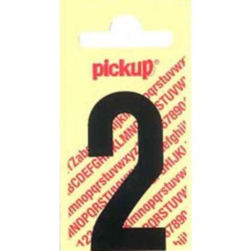 PLAKCIJFER 2 90 MM ZWART NOBEL