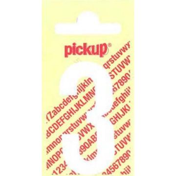 PLAKCIJFER 3 90 MM WIT NOBEL