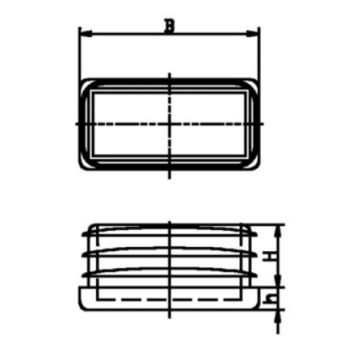 STOELDOP  70X20 ZWART INSTEEK