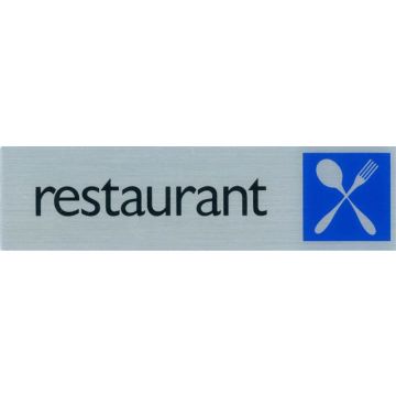 ROUTE BORD ALU 165X44 RESTAURANT