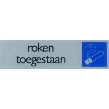 ROUTE BORD ALU 165X44 ROKEN TOEGESTAAN