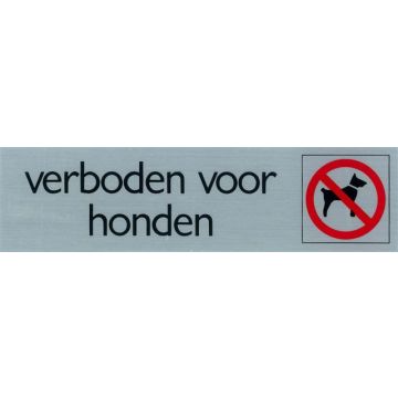 ROUTE BORD ALU 165X44 VERBODEN V HONDEN