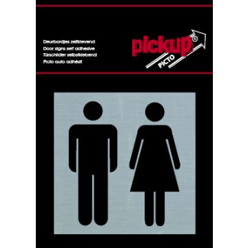 ROUTE BORD ALU 80X80 'TOILETTEN'