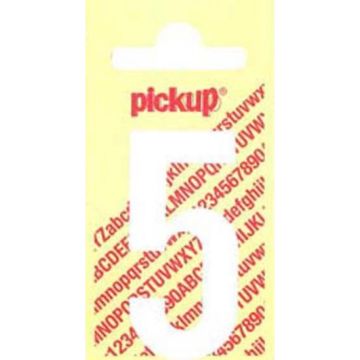 PLAKCIJFER 5 120 MM WIT NOBEL