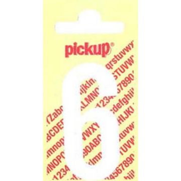 PLAKCIJFER 6 60 MM WIT NOBEL