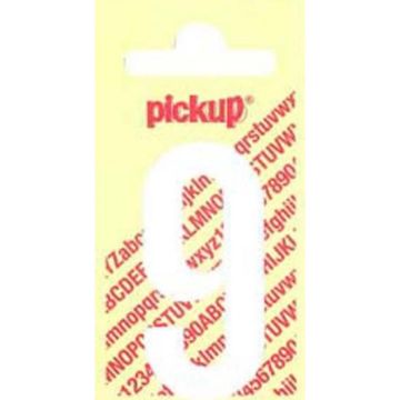 PLAKCIJFER 9 90 MM WIT NOBEL