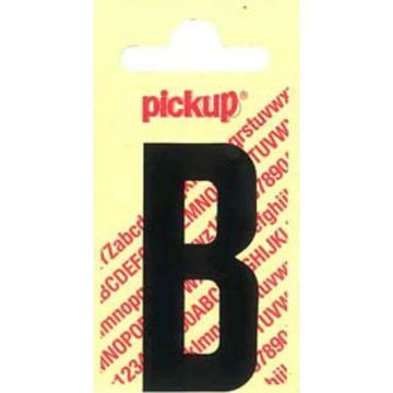 PLAKLETTER B 90MM ZWART NOBEL
