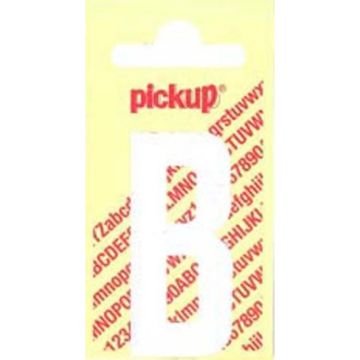 PLAKLETTER B 90MM WIT NOBEL