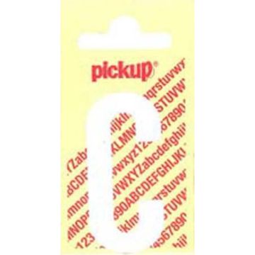 PLAKLETTER C 90MM WIT NOBEL