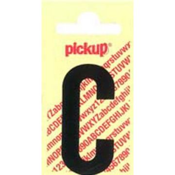 PLAKLETTER C 90MM ZWART NOBEL
