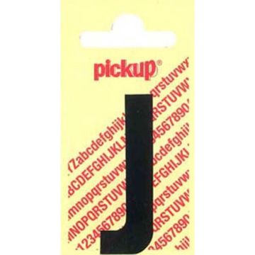 PLAKLETTER J 90MM ZWART NOBEL