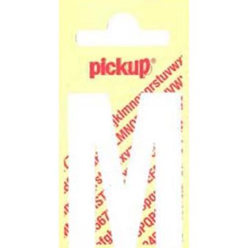 PLAKLETTER M 90MM WIT NOBEL