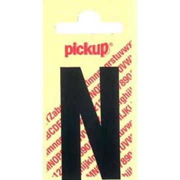 PLAKLETTER N 90MM ZWART NOBEL