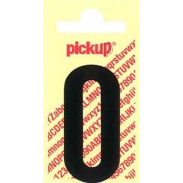 PLAKLETTER O 90MM ZWART NOBEL