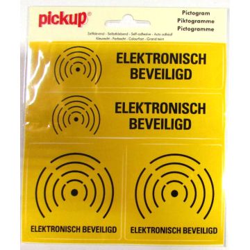 PICTOGRAM 15X15 ELEKTR. BEVEILIGD 4 OP 1
