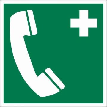 PICTOGRAM 15X15 TELEFOON/EERSTE HULP