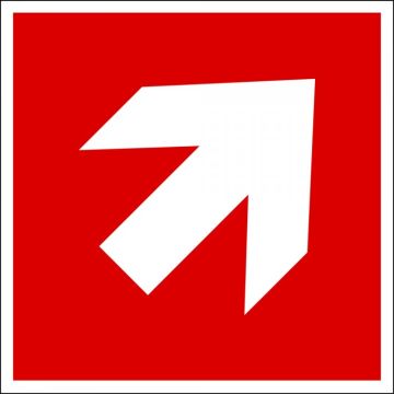 PICTOGRAM 15X15 RICHTINGSPIJL 45°