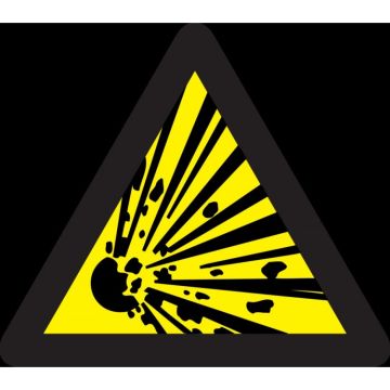 PICTOGRAM DRIEHOEK 20CM EXPLOSIEVE STOF