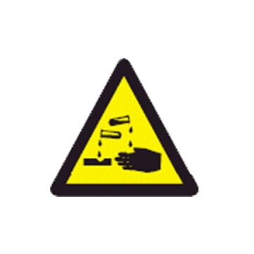 PICTOGRAM DRIEHOEK 20CM BIJTENDE STOFFEN