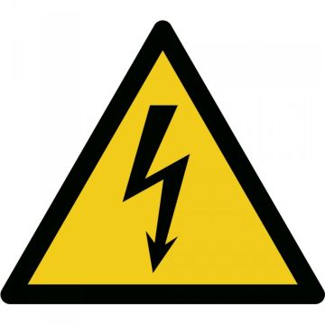 PICTOGRAM DRIEHOEK 20CM SPANNINGSGEVAAR