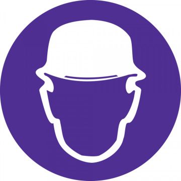 PICTOGRAM ROND 15 VEILIGHEIDSHELM DRAGEN