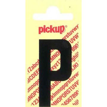 PLAKLETTER P 90MM ZWART NOBEL