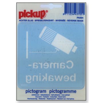 PICTOGRAM 10X10 ACHTER GLAS CAMERABEWAK.