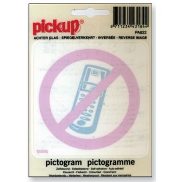 PICTOGRAM 10X10 ACHTER GLAS VERB.MOBIEL