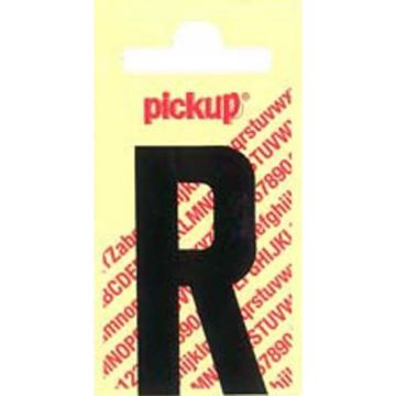 PLAKLETTER R 90MM ZWART NOBEL