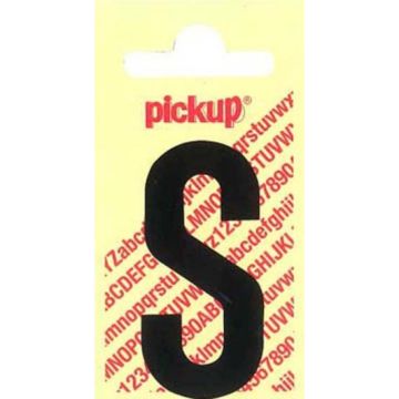 PLAKLETTER S 90MM ZWART NOBEL