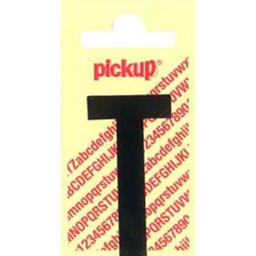 PLAKLETTER T 90MM ZWART NOBEL