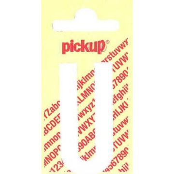 PLAKLETTER U 120MM WIT NOBEL