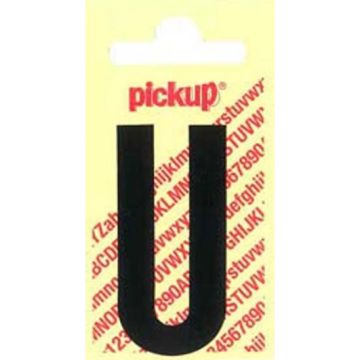 PLAKLETTER U 90MM ZWART NOBEL